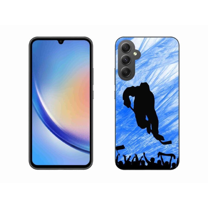 Gelový kryt mmCase na mobil Samsung Galaxy A34 5G - hokejový hráč