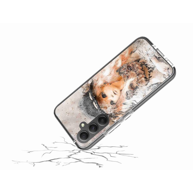 Gelový kryt mmCase na mobil Samsung Galaxy A34 5G - holčička s kloboukem