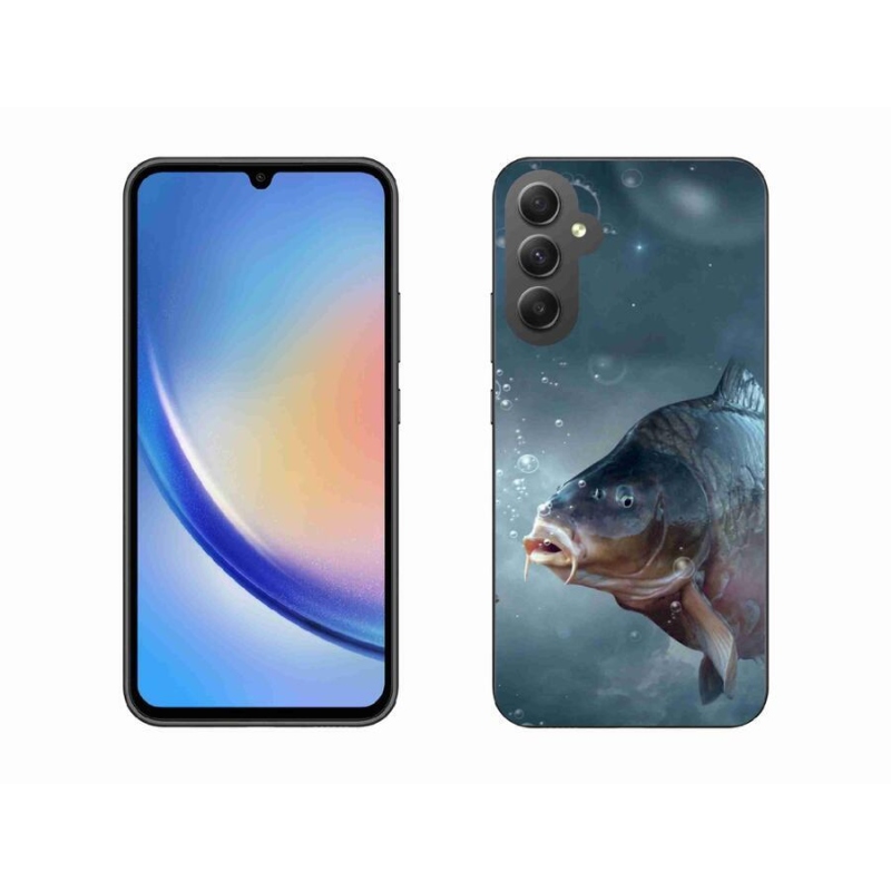 Gelový kryt mmCase na mobil Samsung Galaxy A34 5G - kapr a bublinky
