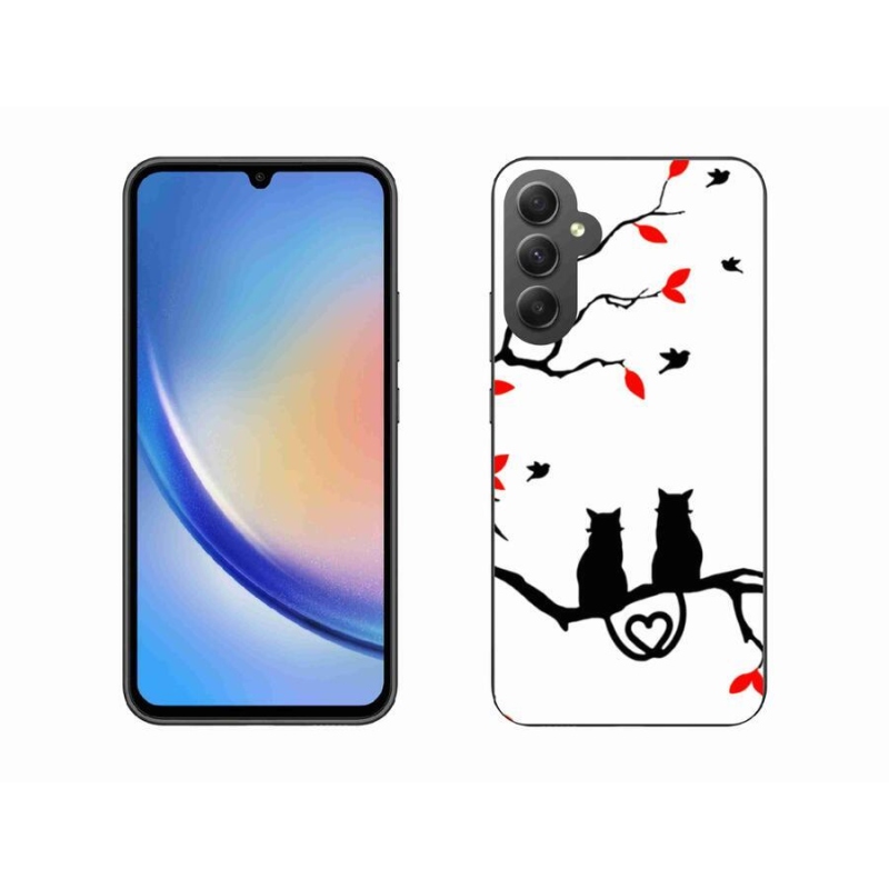 Gelový kryt mmCase na mobil Samsung Galaxy A34 5G - kočičí láska