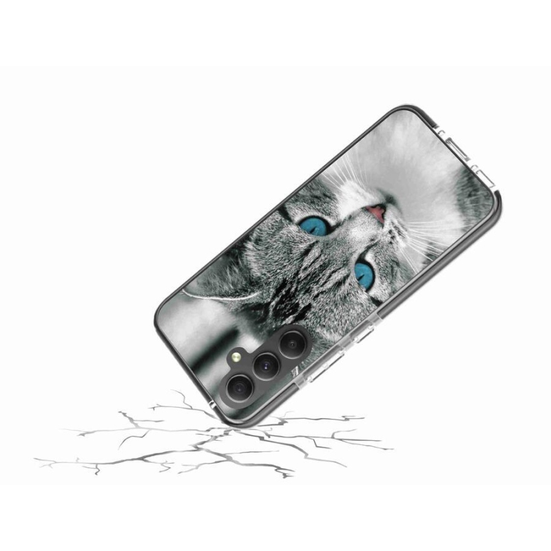Gelový kryt mmCase na mobil Samsung Galaxy A34 5G - kočičí pohled 1