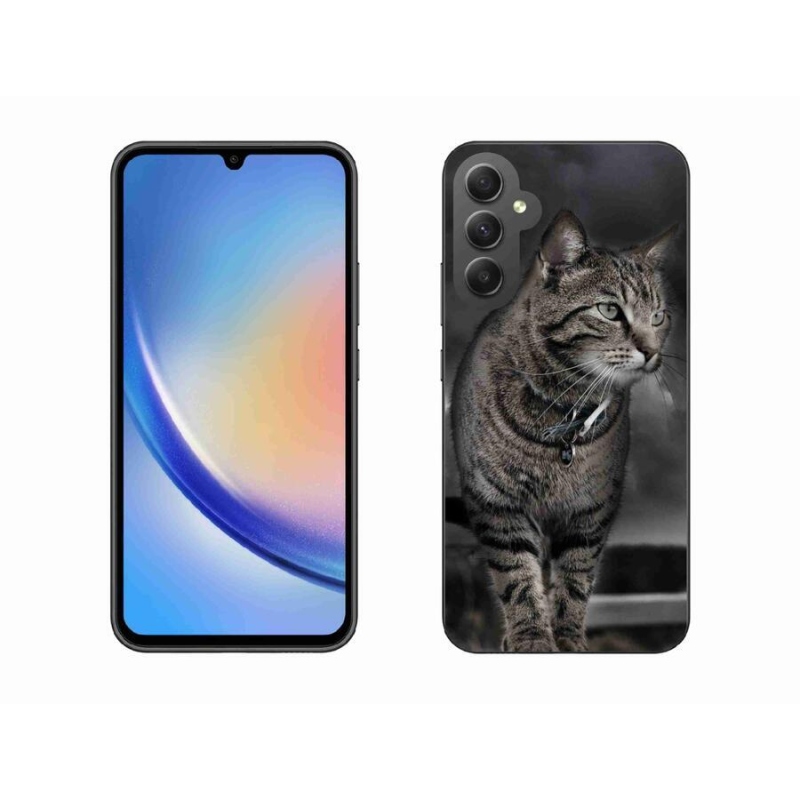 Gelový kryt mmCase na mobil Samsung Galaxy A34 5G - kočka