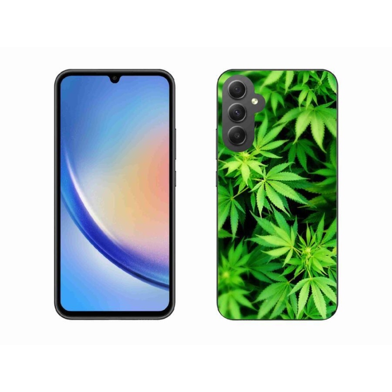 Gelový kryt mmCase na mobil Samsung Galaxy A34 5G - konopí 3