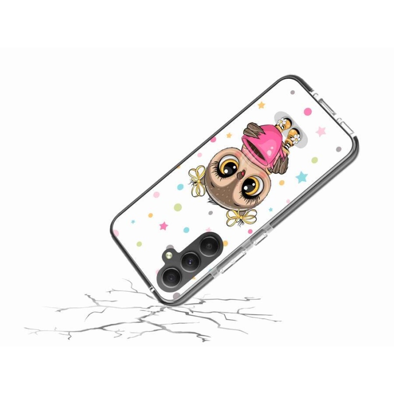 Gelový kryt mmCase na mobil Samsung Galaxy A34 5G - kreslená sovička