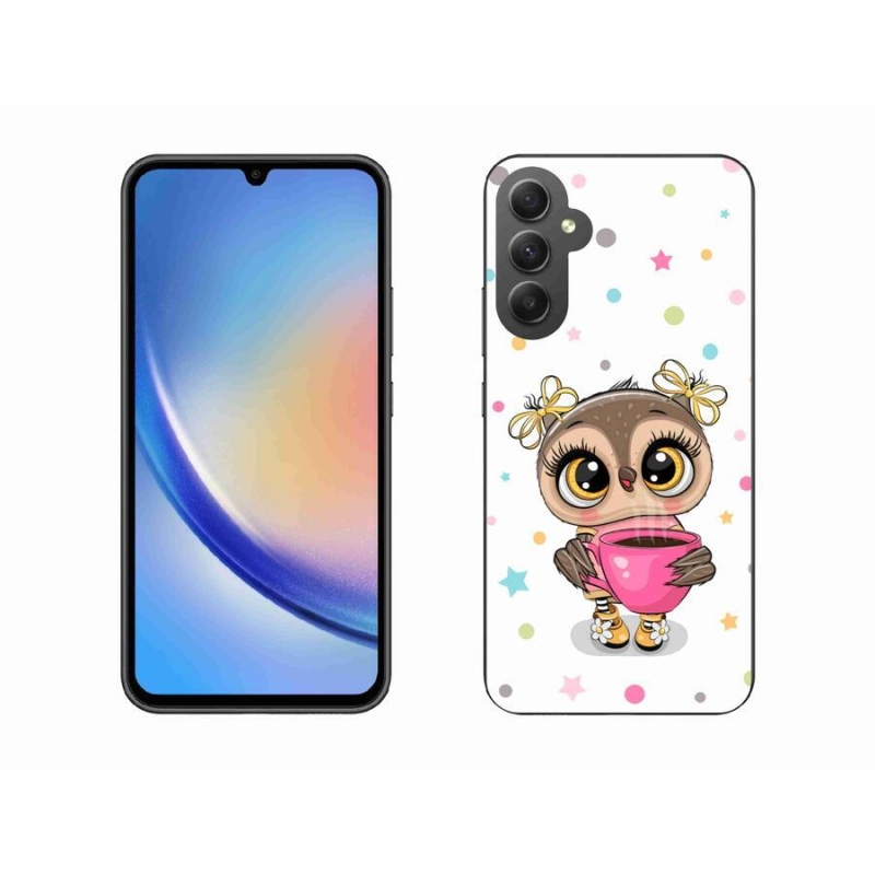Gelový kryt mmCase na mobil Samsung Galaxy A34 5G - kreslená sovička
