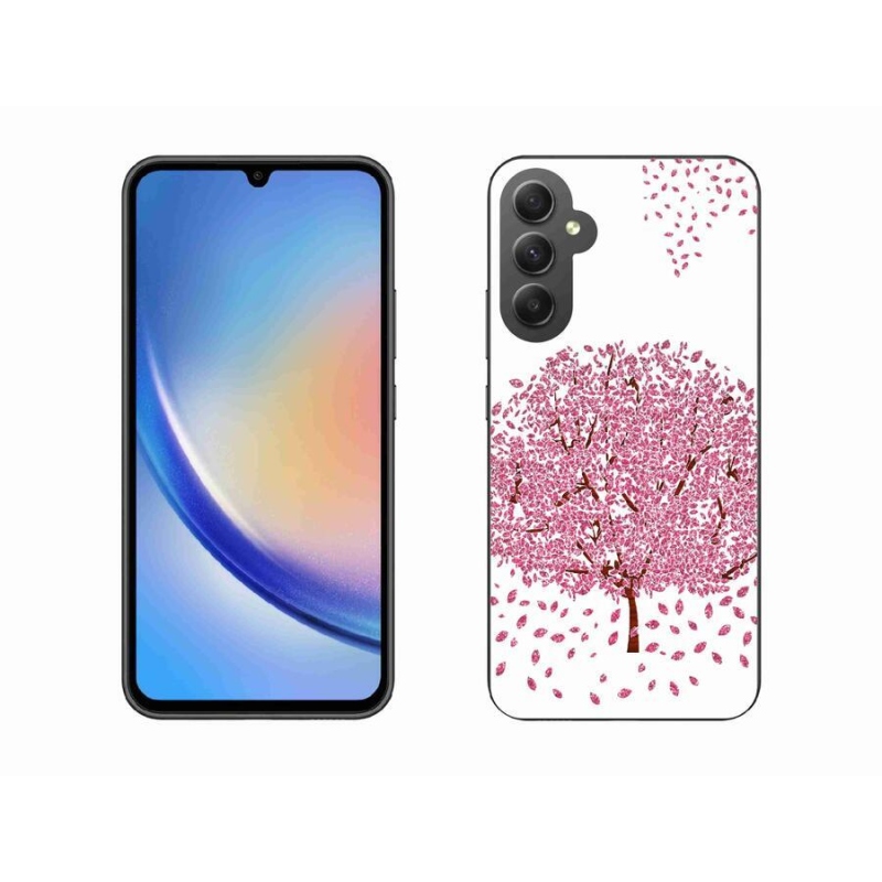 Gelový kryt mmCase na mobil Samsung Galaxy A34 5G - kreslený strom s listy