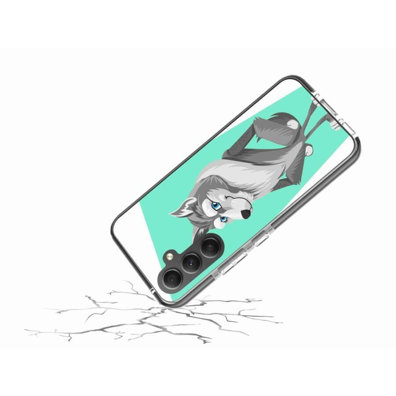 Gelový kryt mmCase na mobil Samsung Galaxy A34 5G - kreslený vlk