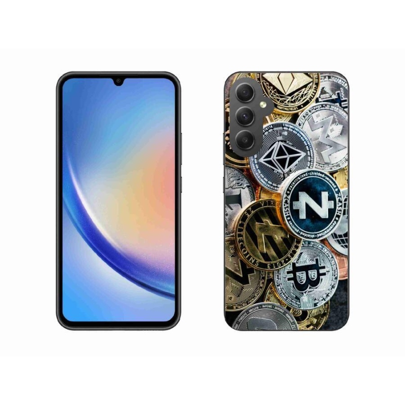 Gelový kryt mmCase na mobil Samsung Galaxy A34 5G - kryptoměny