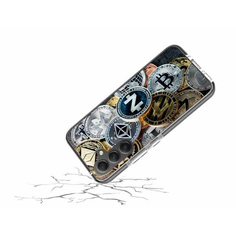Gelový kryt mmCase na mobil Samsung Galaxy A34 5G - kryptoměny