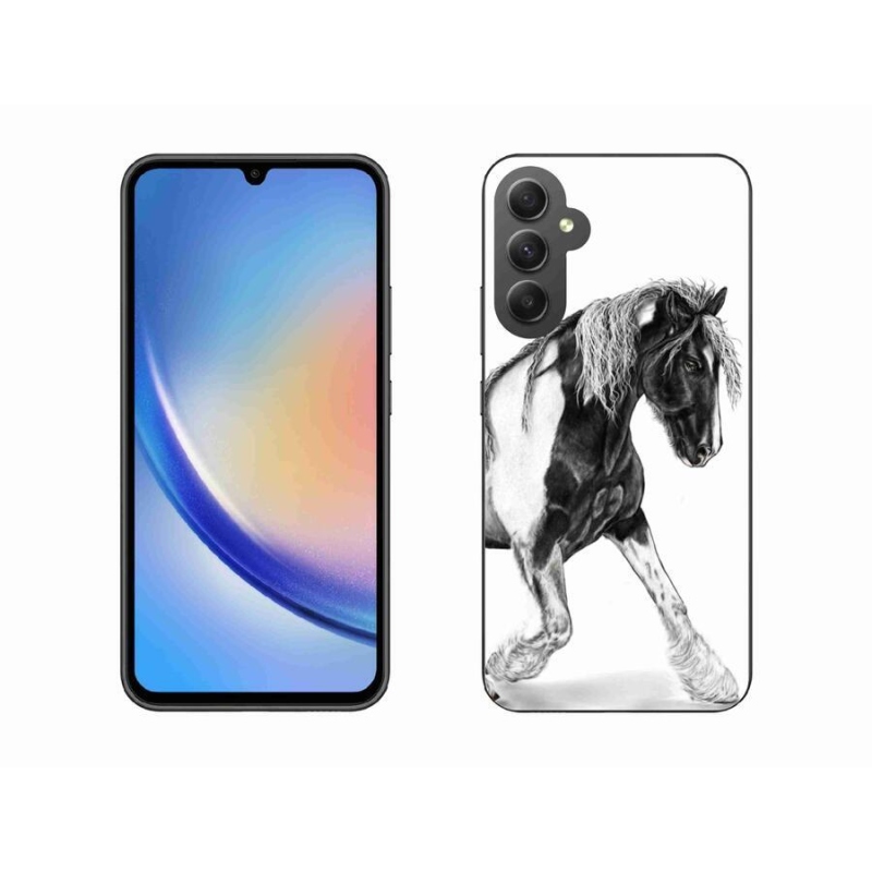 Gelový kryt mmCase na mobil Samsung Galaxy A34 5G - kůň