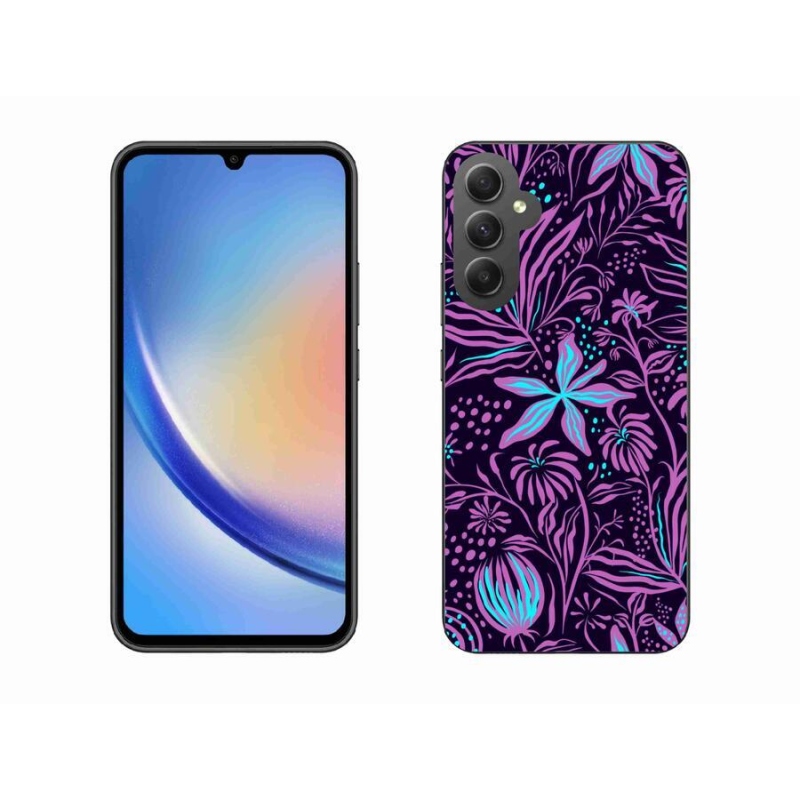 Gelový kryt mmCase na mobil Samsung Galaxy A34 5G - květiny 2
