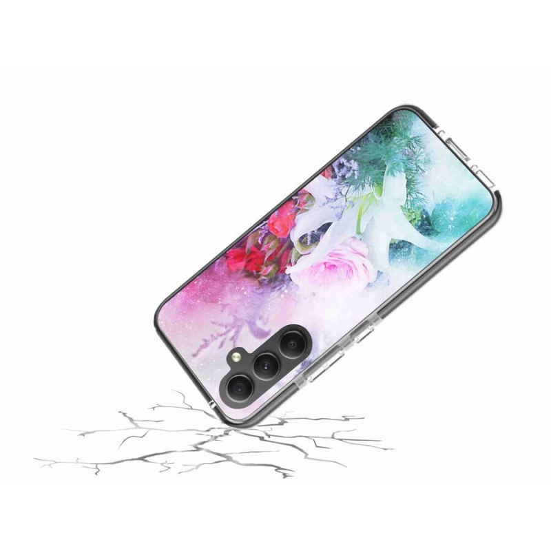 Gelový kryt mmCase na mobil Samsung Galaxy A34 5G - květiny 4