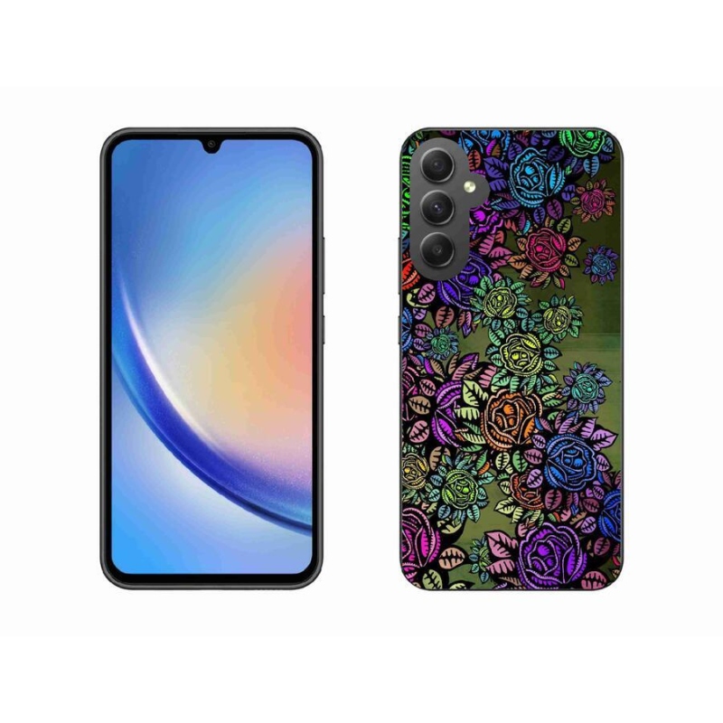 Gelový kryt mmCase na mobil Samsung Galaxy A34 5G - květiny 6