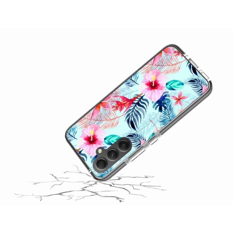 Gelový kryt mmCase na mobil Samsung Galaxy A34 5G - květiny