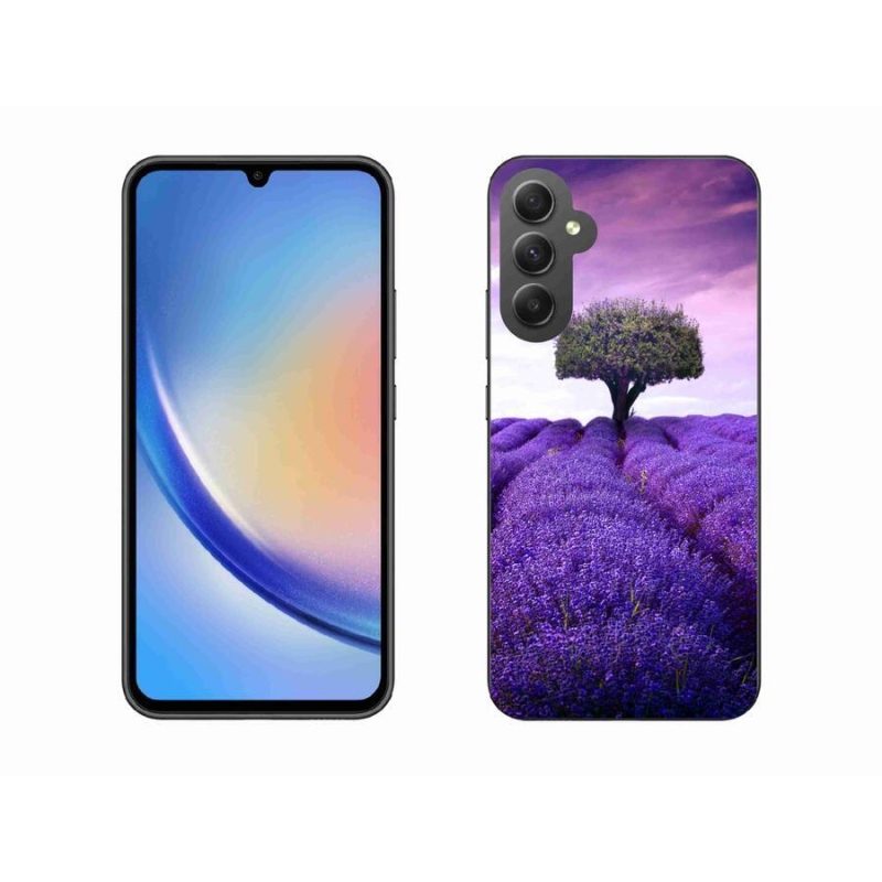 Gelový kryt mmCase na mobil Samsung Galaxy A34 5G - levandulová louka