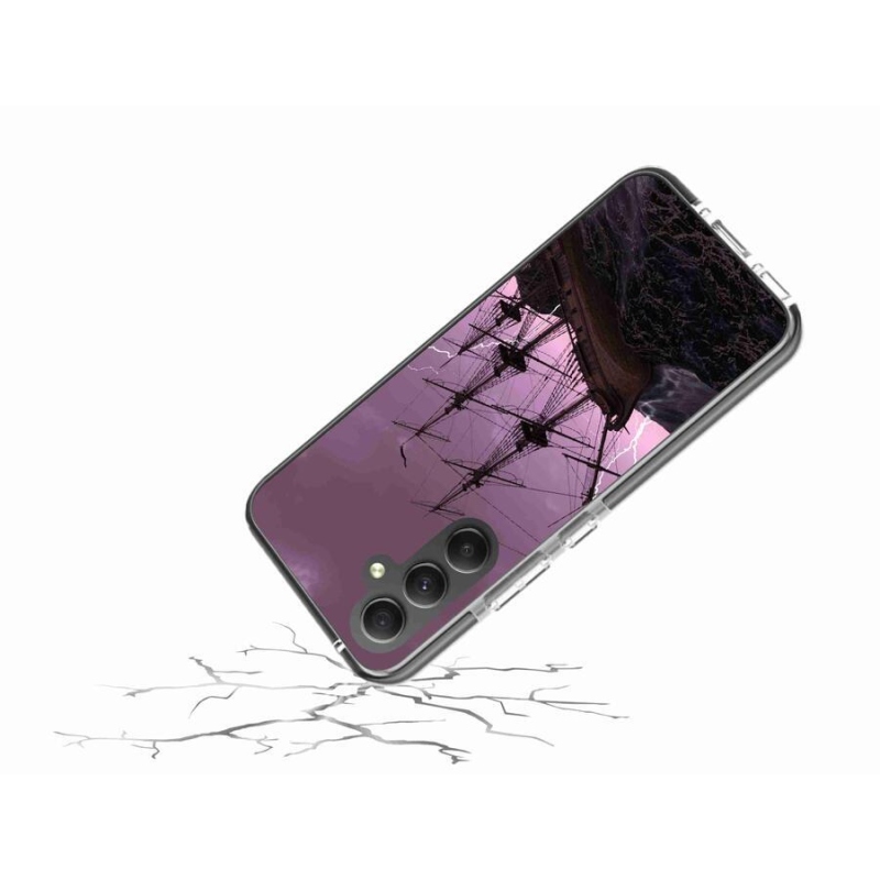 Gelový kryt mmCase na mobil Samsung Galaxy A34 5G - loď v bouři