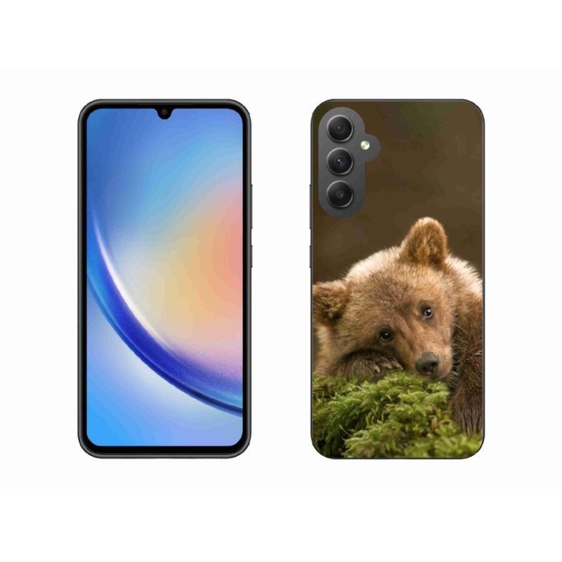 Gelový kryt mmCase na mobil Samsung Galaxy A34 5G - medvěd