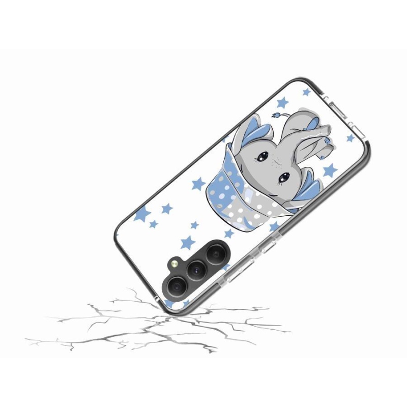 Gelový kryt mmCase na mobil Samsung Galaxy A34 5G - modrý slon