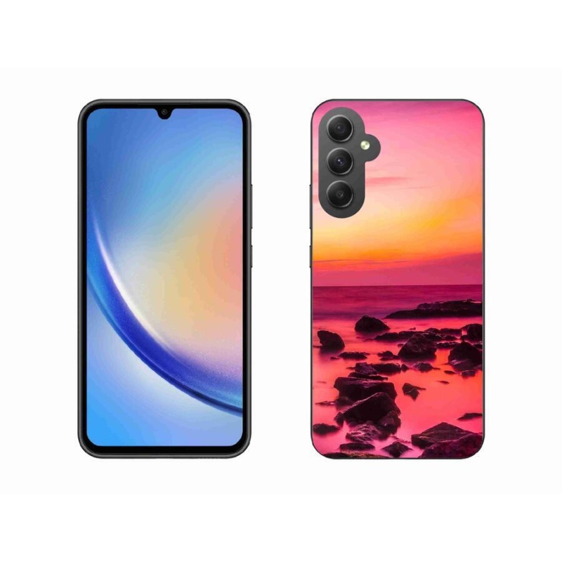 Gelový kryt mmCase na mobil Samsung Galaxy A34 5G - moře a záře
