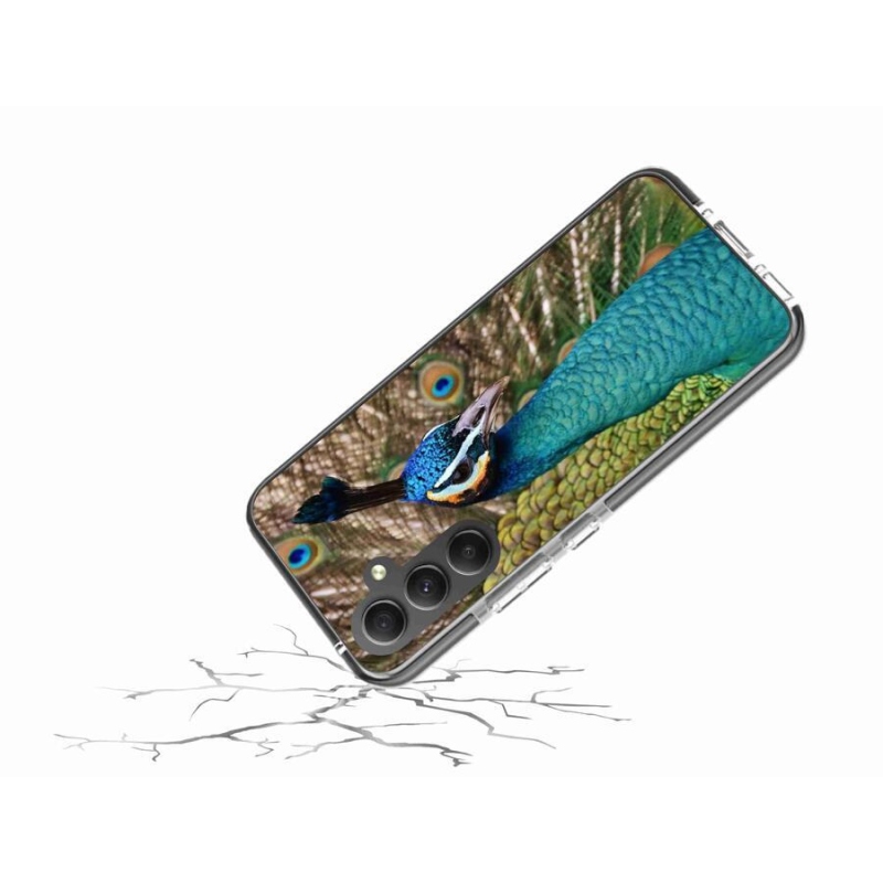 Gelový kryt mmCase na mobil Samsung Galaxy A34 5G - páv