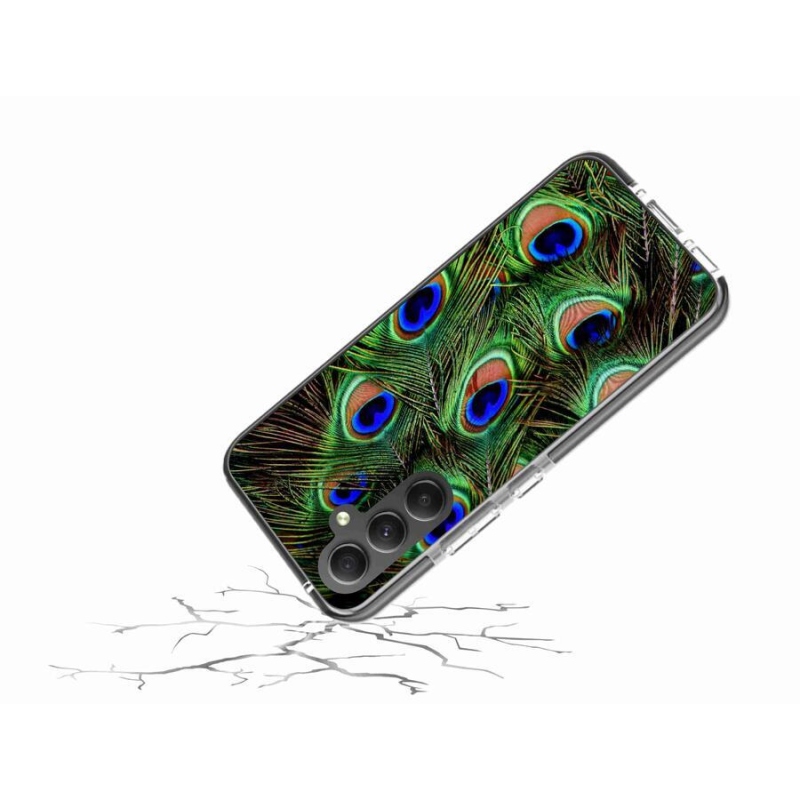 Gelový kryt mmCase na mobil Samsung Galaxy A34 5G - paví peří