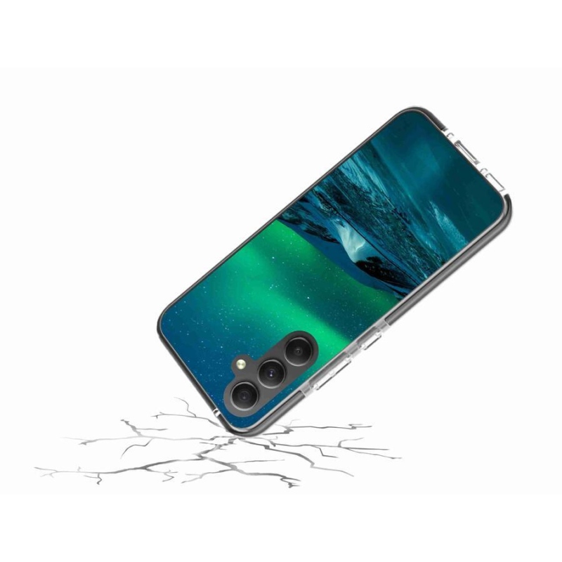 Gelový kryt mmCase na mobil Samsung Galaxy A34 5G - polární záře
