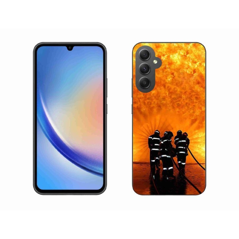 Gelový kryt mmCase na mobil Samsung Galaxy A34 5G - požár