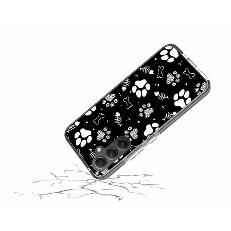 Gelový kryt mmCase na mobil Samsung Galaxy A34 5G - psí tlapky