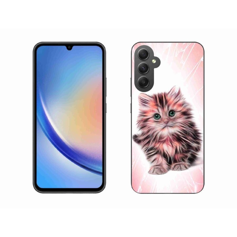 Gelový kryt mmCase na mobil Samsung Galaxy A34 5G - roztomilé kotě