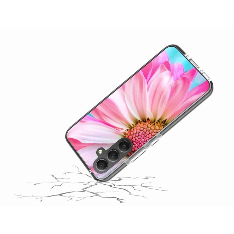 Gelový kryt mmCase na mobil Samsung Galaxy A34 5G - růžová květina