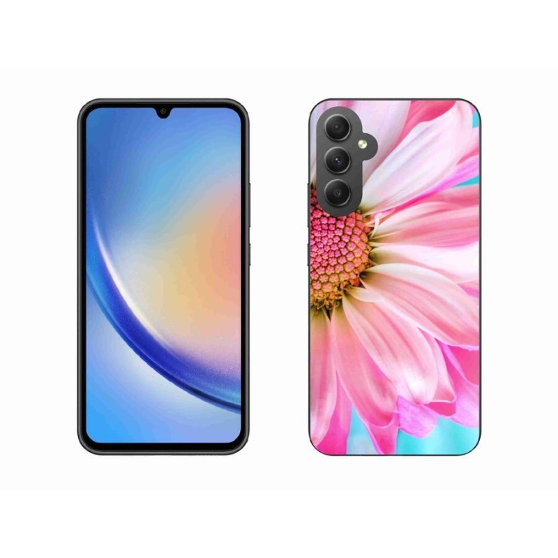 Gelový kryt mmCase na mobil Samsung Galaxy A34 5G - růžová květina