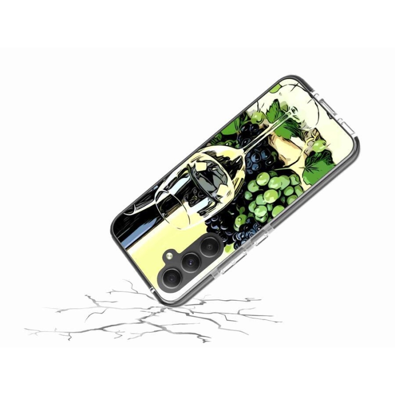 Gelový kryt mmCase na mobil Samsung Galaxy A34 5G - sklenka vína