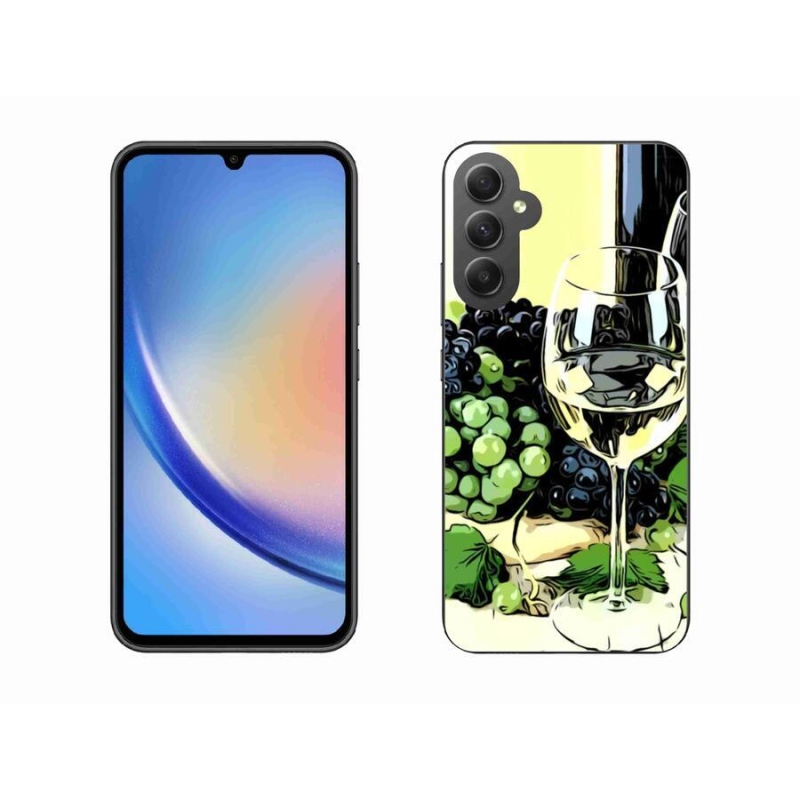 Gelový kryt mmCase na mobil Samsung Galaxy A34 5G - sklenka vína