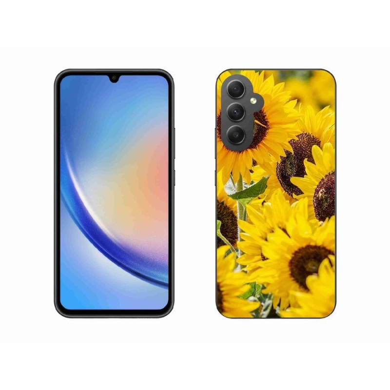 Gelový kryt mmCase na mobil Samsung Galaxy A34 5G - slunečnice