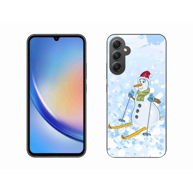 Gelový kryt mmCase na mobil Samsung Galaxy A34 5G - sněhulák