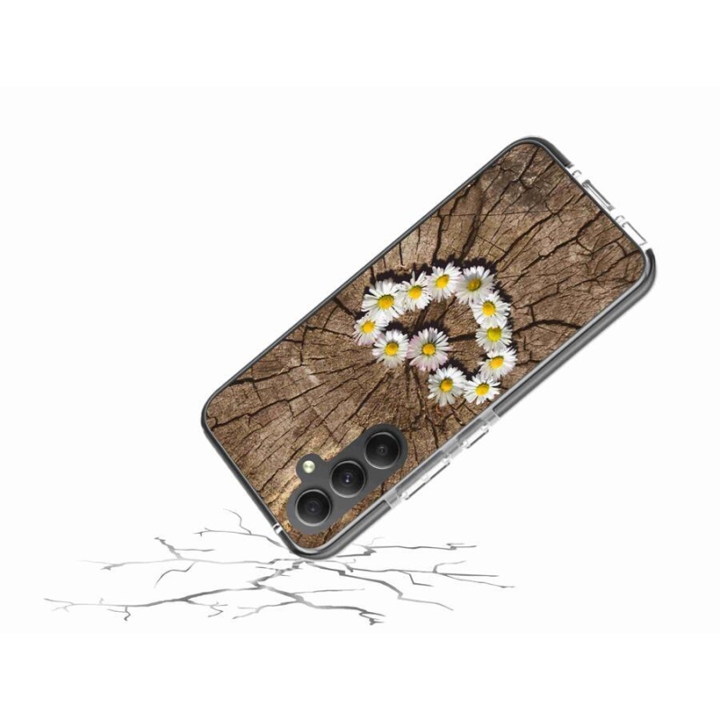 Gelový kryt mmCase na mobil Samsung Galaxy A34 5G - srdce z kopretin