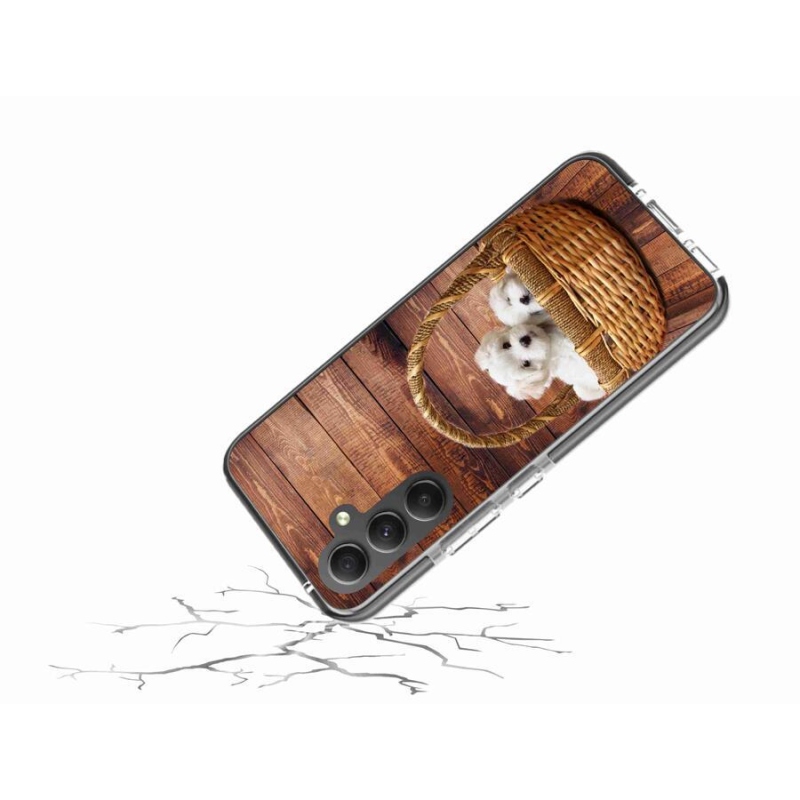 Gelový kryt mmCase na mobil Samsung Galaxy A34 5G - štěňátka