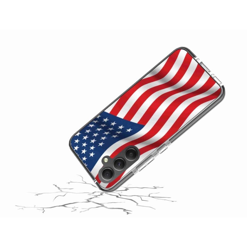 Gelový kryt mmCase na mobil Samsung Galaxy A34 5G - USA vlajka