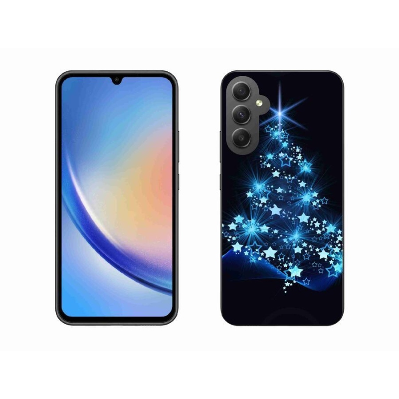 Gelový kryt mmCase na mobil Samsung Galaxy A34 5G - vánoční stromek