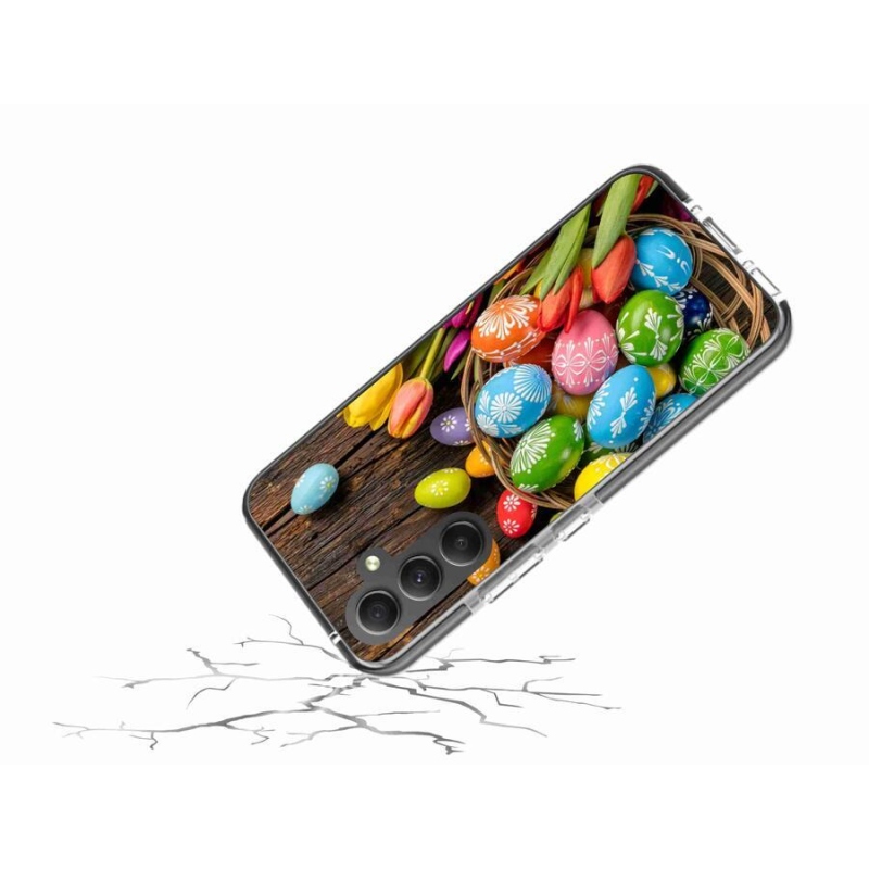 Gelový kryt mmCase na mobil Samsung Galaxy A34 5G - velikonoční vajíčka