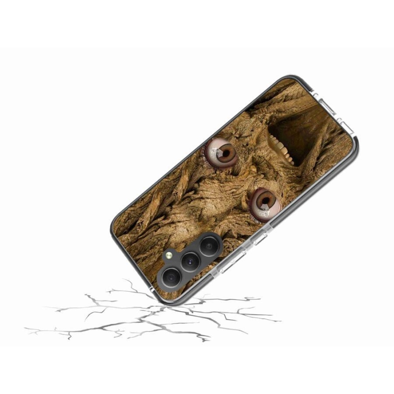 Gelový kryt mmCase na mobil Samsung Galaxy A34 5G - veselý strom s očima