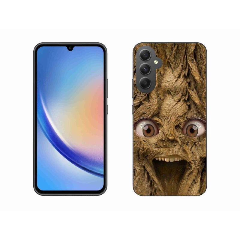 Gelový kryt mmCase na mobil Samsung Galaxy A34 5G - veselý strom s očima