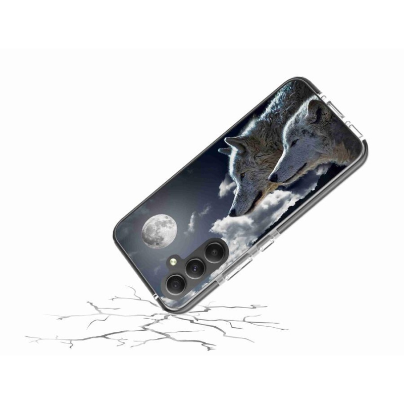 Gelový kryt mmCase na mobil Samsung Galaxy A34 5G - vlci