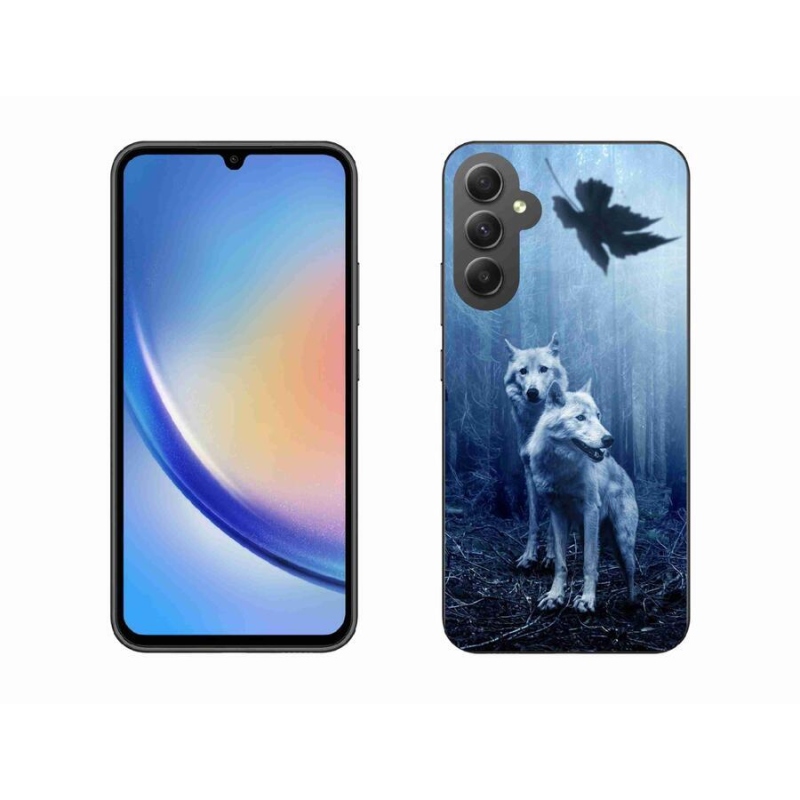 Gelový kryt mmCase na mobil Samsung Galaxy A34 5G - vlci v lese