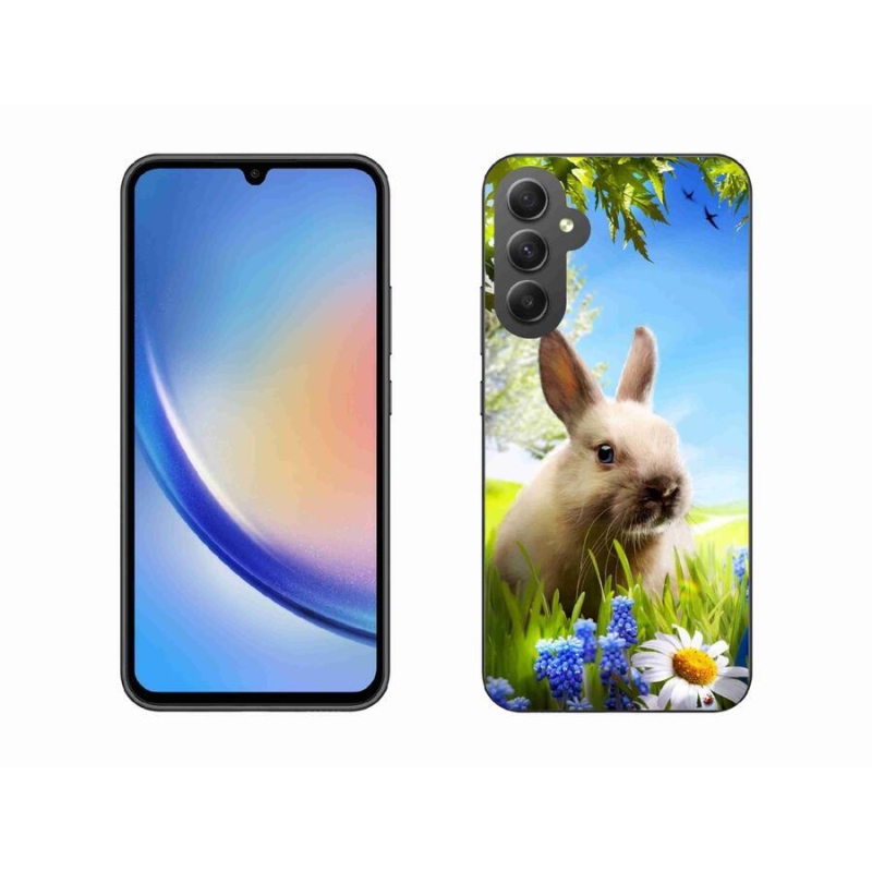 Gelový kryt mmCase na mobil Samsung Galaxy A34 5G - zajíček