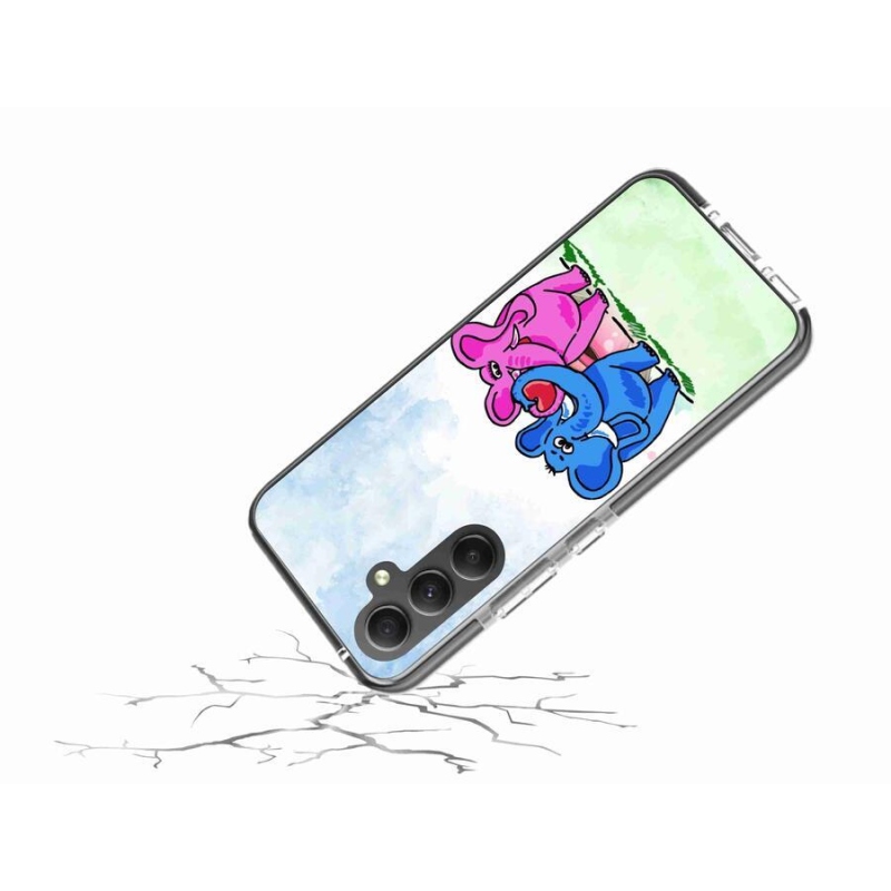 Gelový kryt mmCase na mobil Samsung Galaxy A34 5G - zamilovaní sloni