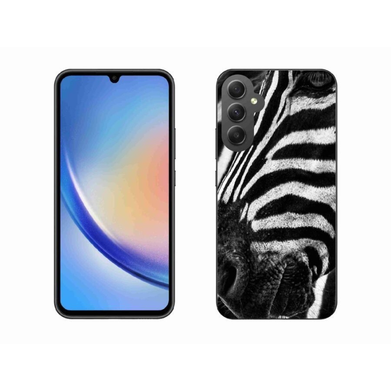 Gelový kryt mmCase na mobil Samsung Galaxy A34 5G - zebra