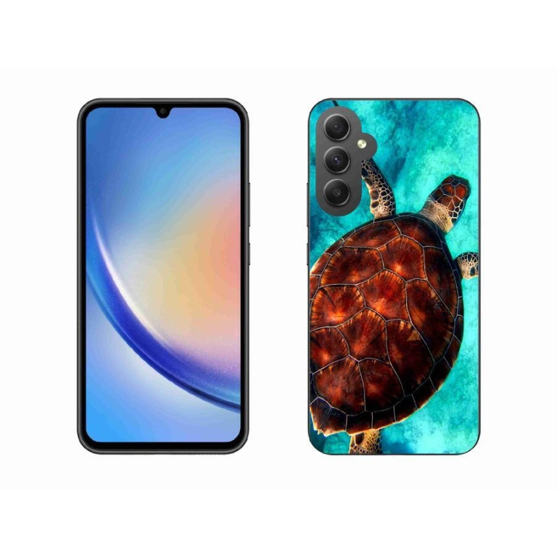 Gelový kryt mmCase na mobil Samsung Galaxy A34 5G - želva