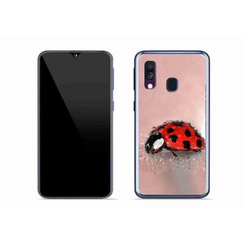 Gelový kryt mmCase na mobil Samsung Galaxy A40 - beruška