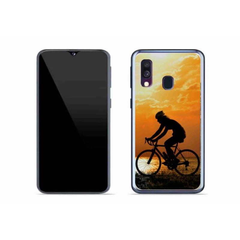 Gelový kryt mmCase na mobil Samsung Galaxy A40 - cyklovýlet